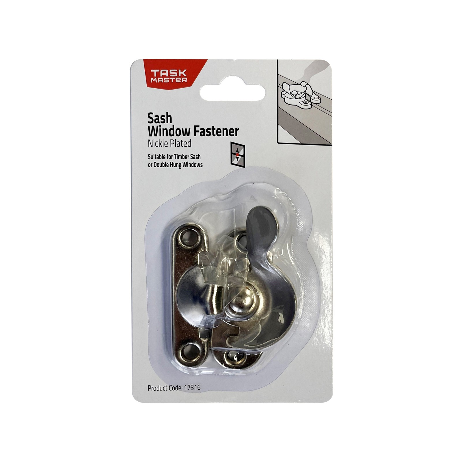 Taskmaster Window Sash Fastener Nickel Plated 2 pcs