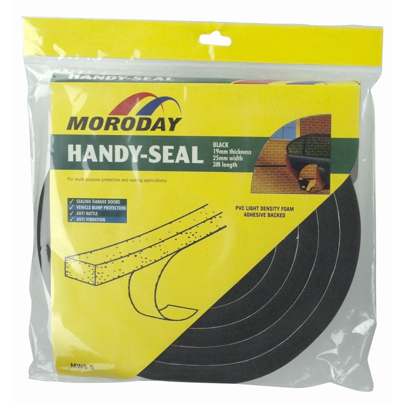 Weatherseal Handy Mws5 19x25mm 3m Garage 1-28105