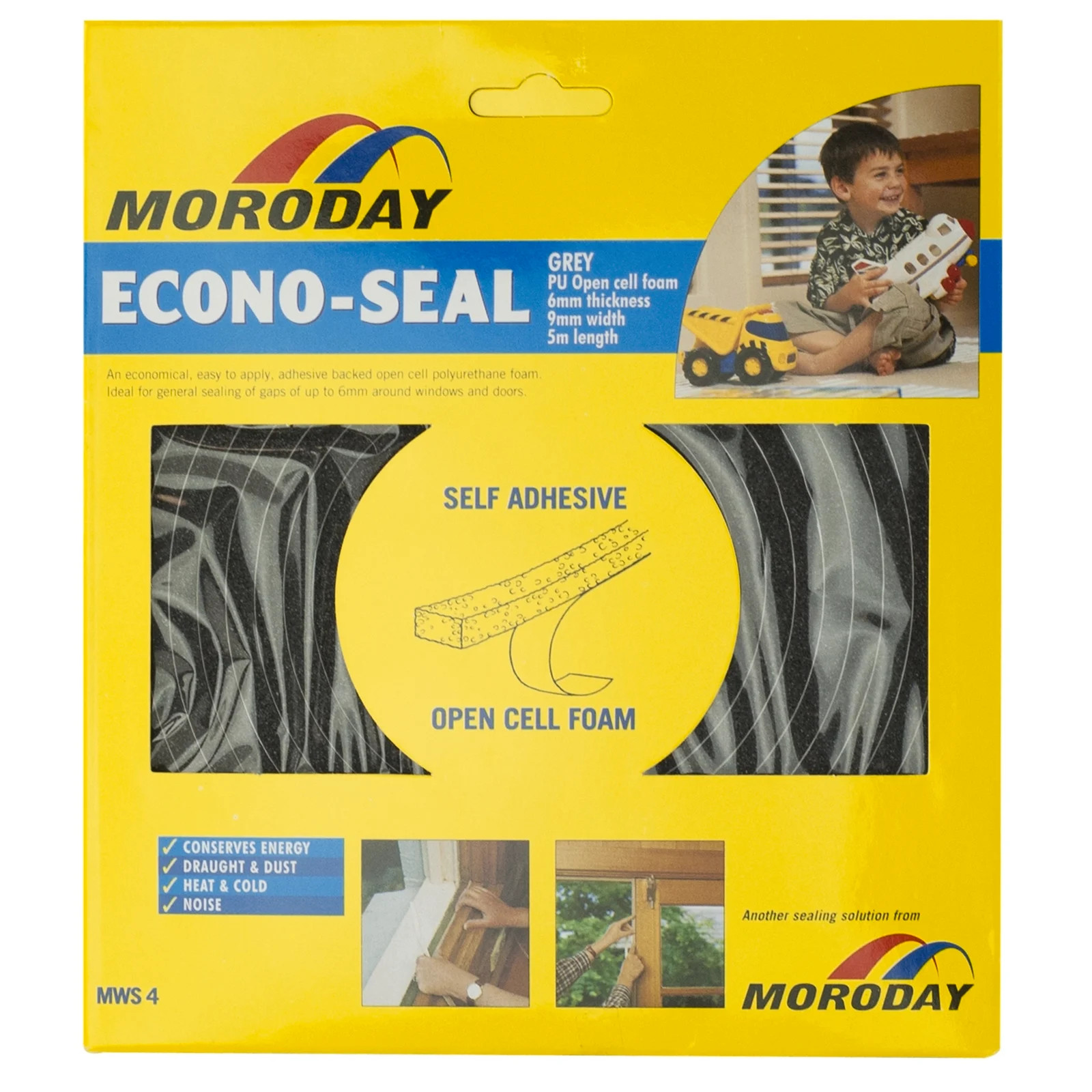 Moroday MWS4 Econo Self Adhesive Weather Seal 2 pcs