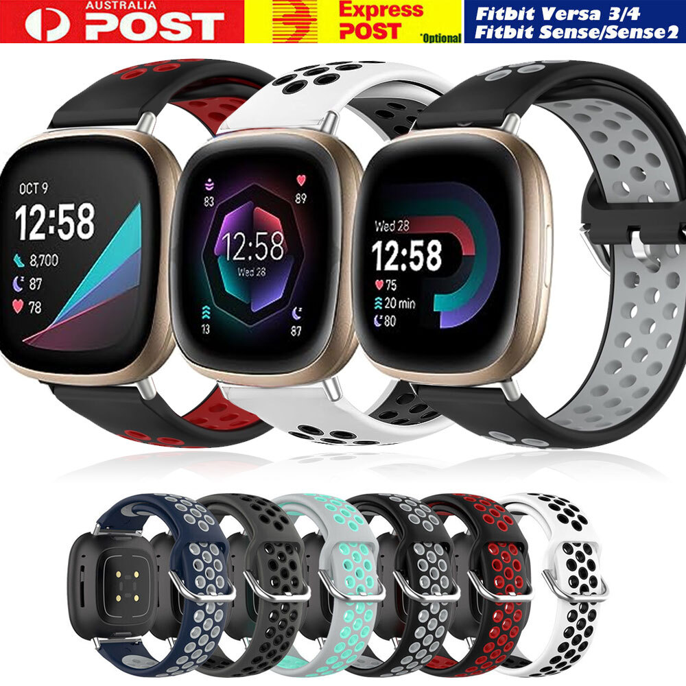 For Fitbit Versa 4 3 Sense 2 Watch Strap Replacement Silicone Wrist Band Bands