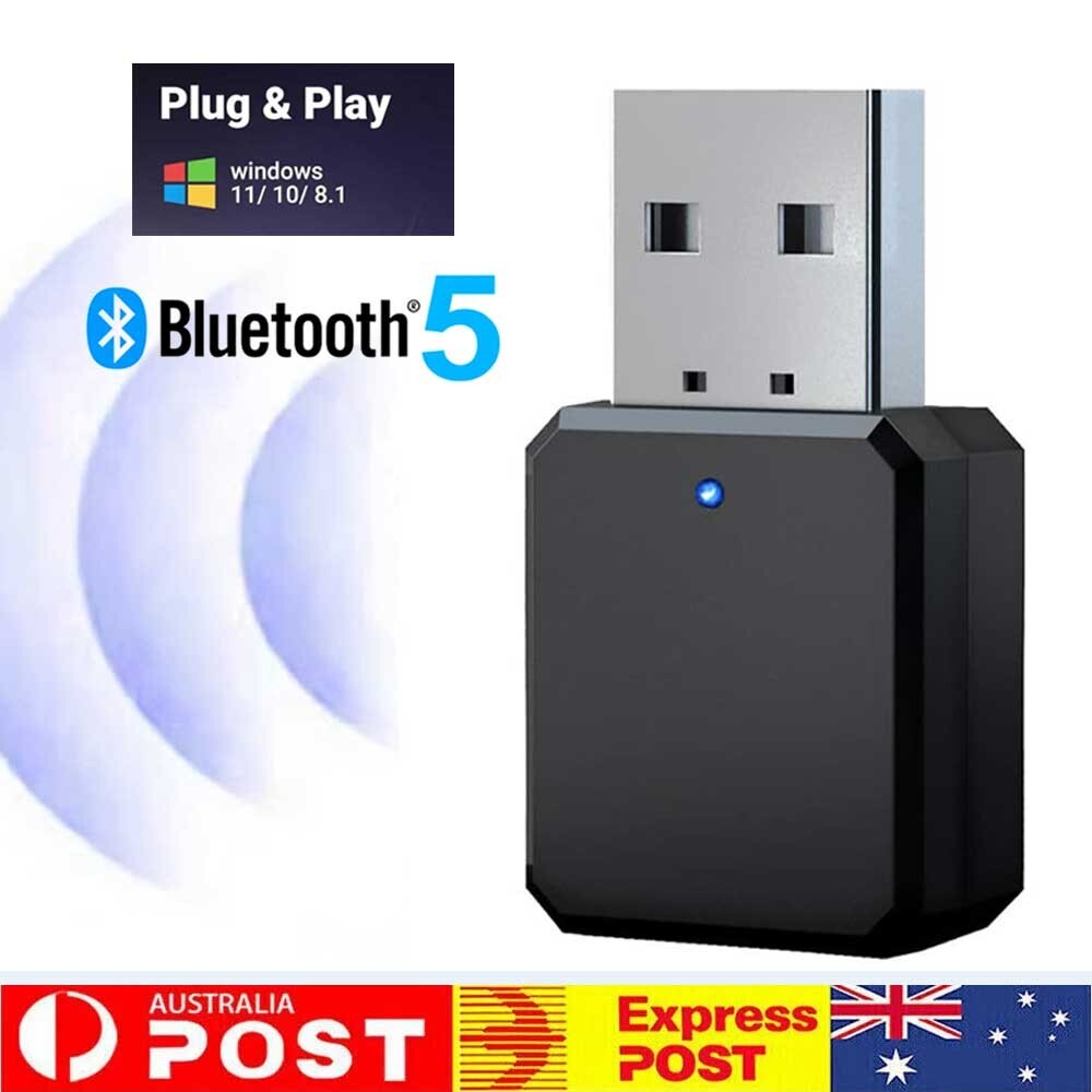 2in1 USB Bluetooth Receiver Transmitter Audio Adapter AUX 3.5mm Car Radio 5.1 TV