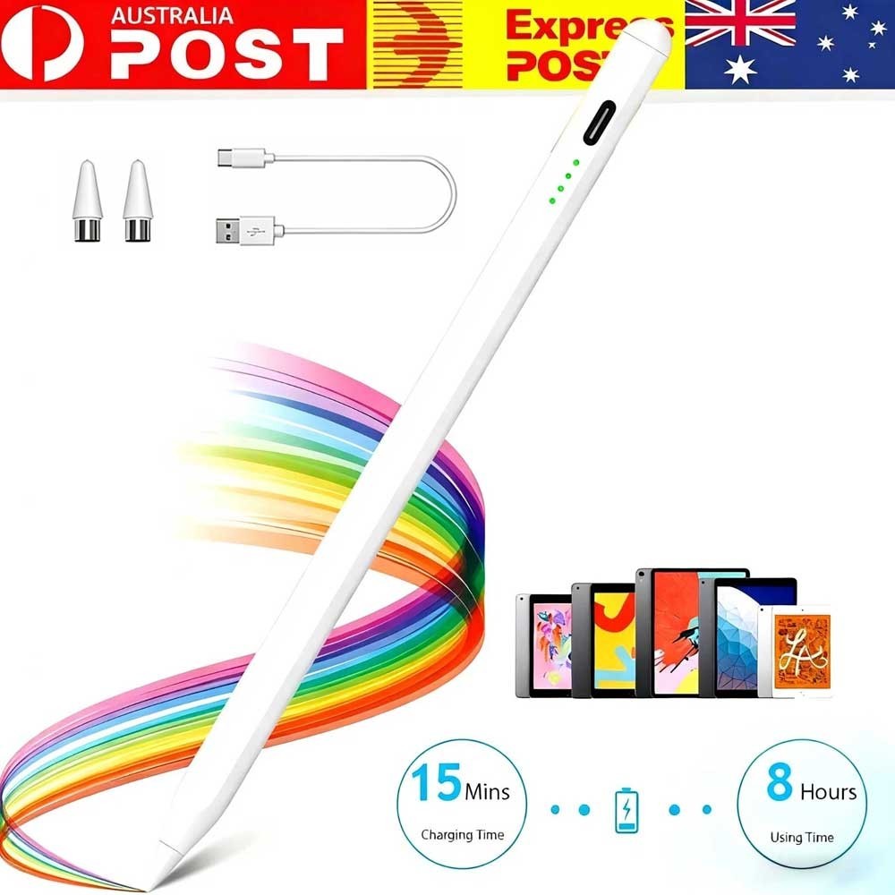 For Apple Pencil Stylus Pen 2nd Generation Active White Universal 1.5mm POM Tip
