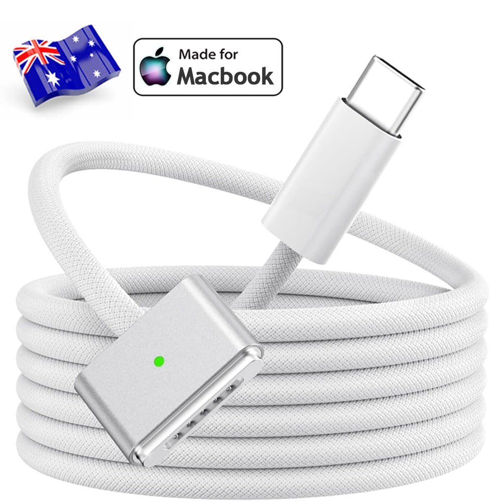 140W USB-C MagSafe 3 Charging Cable 2m For Apple MacBook Air Pro M3 M2 White PD