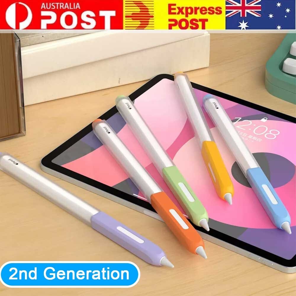 For Apple Pencil 2nd Generation Silicone Case Black Anti-Scratch 0.4mm Magnetic
