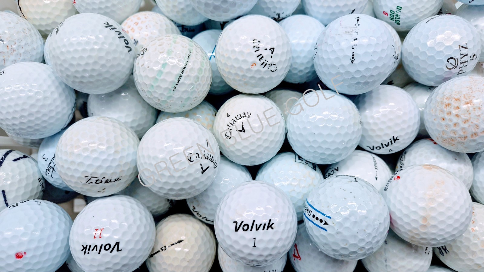 100 Assorted Brand Golf Balls Practice Range Balls Titleist Callaway Taylormade