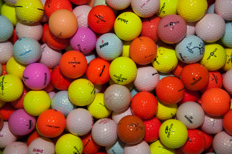 50 Mixed Colour Practice Golf Balls Golf Clubs & Equipment