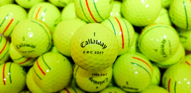 Callaway ERC SOFT Triple Track Yellow Golf Balls 1 Dozen 12 MINT Grade