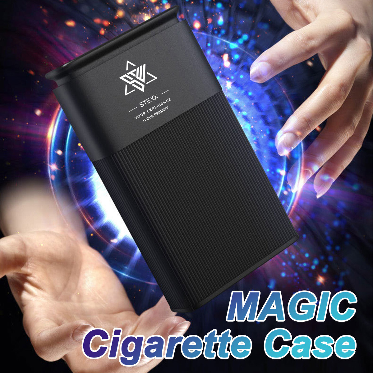 Magic Cigarette Tobacco Case Disappear Trick Pocket Slim Holder Box Aluminum ABS