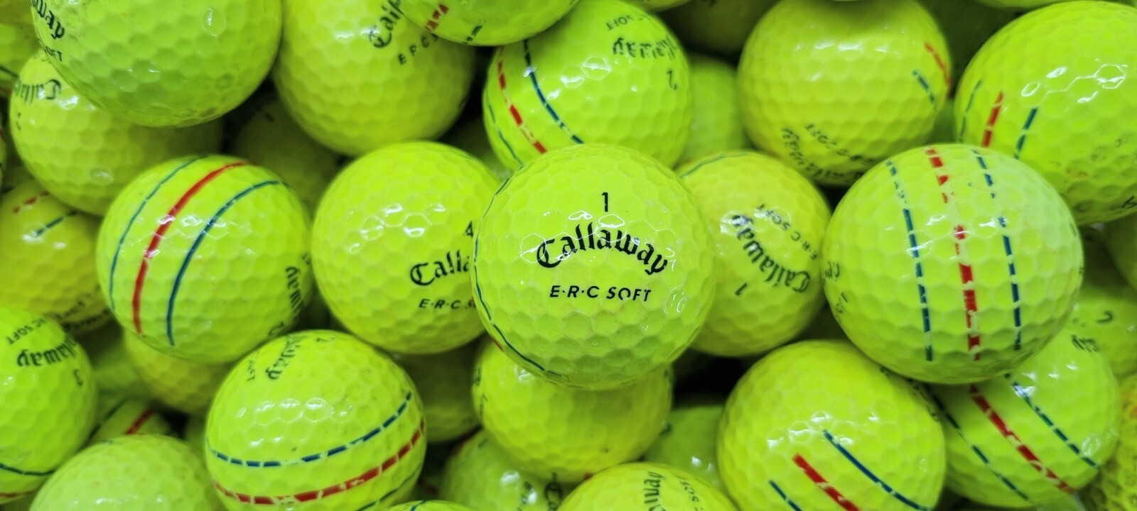 50 Callaway ERC SOFT Triple Track Yellow Golf Balls Clearance SALE