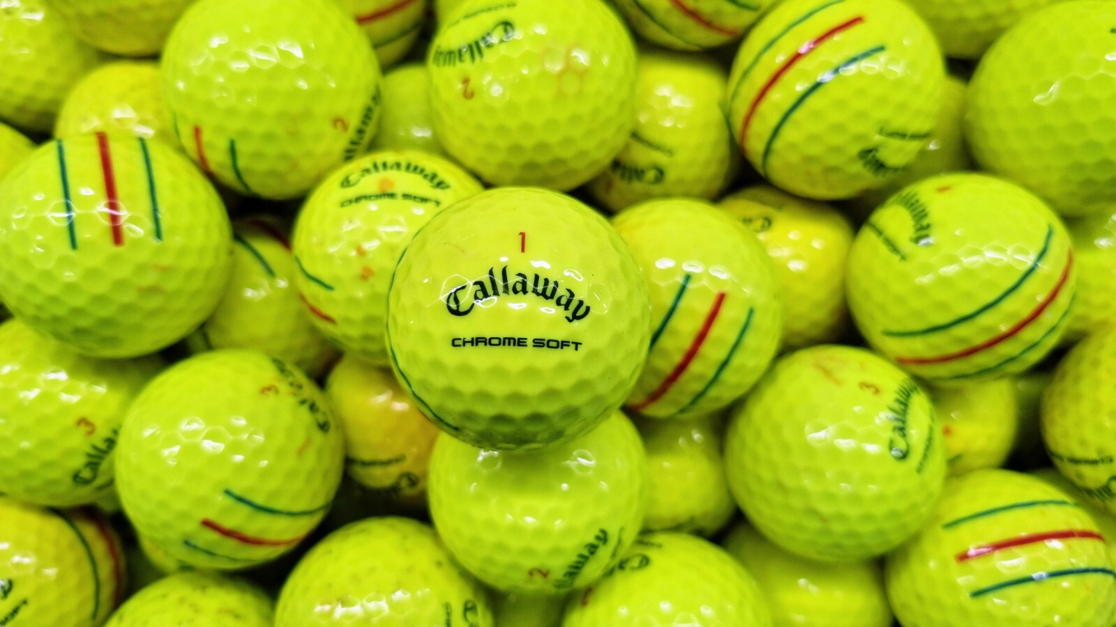 50 Callaway Chrome Soft Triple Track Yellow Golf Balls Clearance SALE