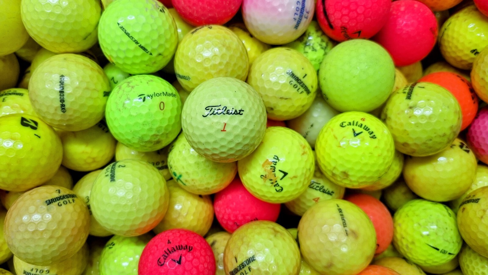 50 Titleist Callaway Bridgestone Taylormade Srixon Nike Golf Practice Balls