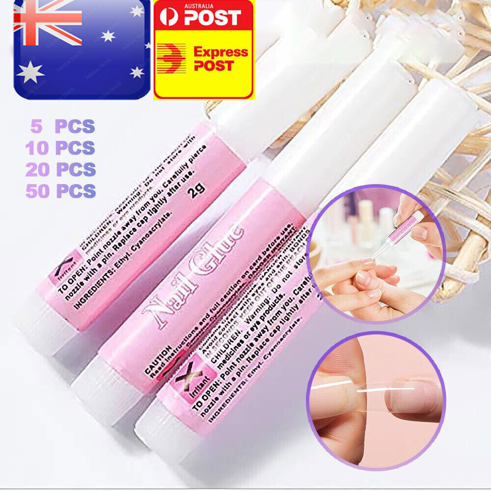 2g Strong Nail Glue Adhesive For Fake Nail Tips Acrylic Nails 5PCS 67mm Each AU