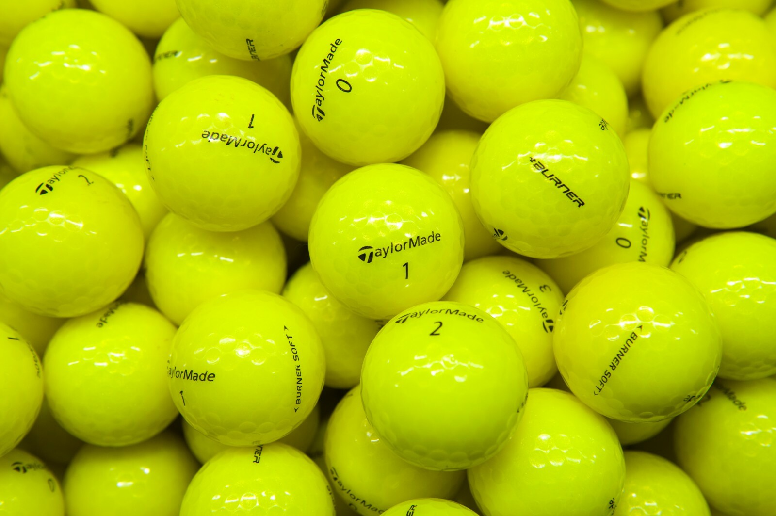 2 Dozen Taylormade Burner Yellow Golf Balls 24 Mint / Near Mint Grade