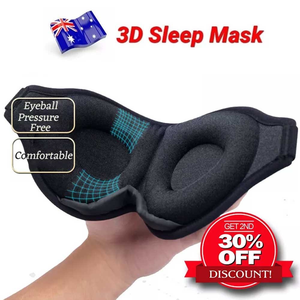 BODINELIA 3D Memory Foam Sleep Mask Soft Padded Adjustable Buckle Strap One Size