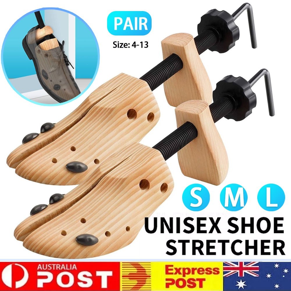 1 Pair Wooden Stretcher Adjustable Unisex Shaper Expander Plugs Lengthen Leather