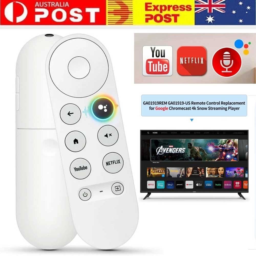 Replacement For Chromecast 4K Snow Remote Google TV Compatible G9N9N GA01920-US