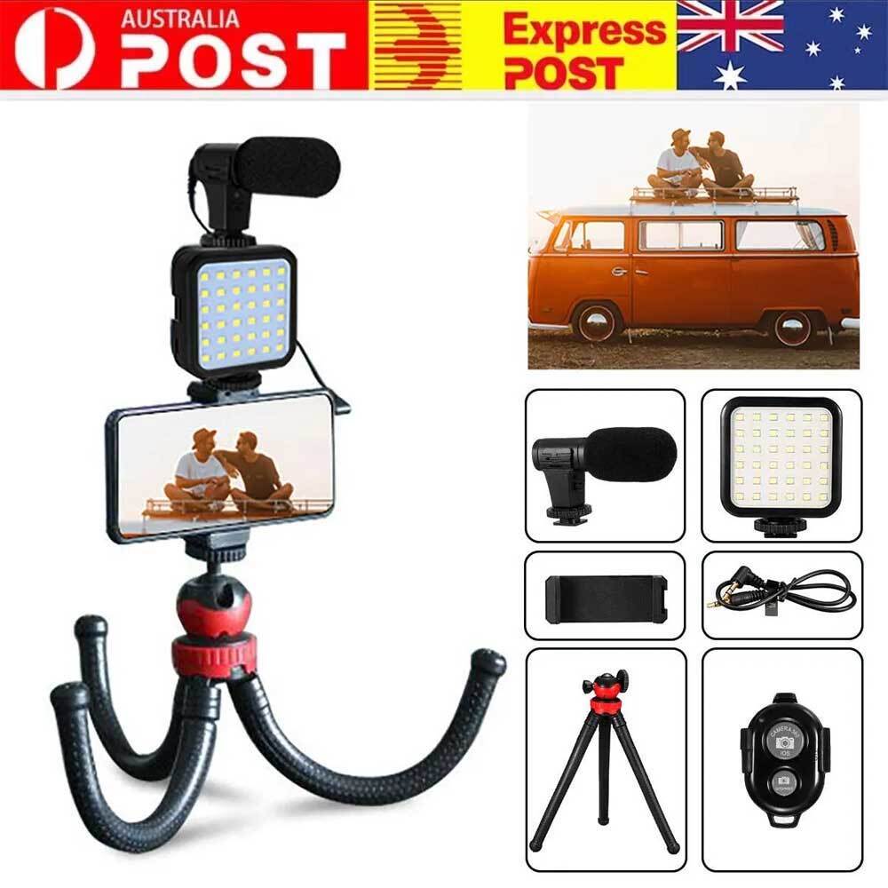 Jumpflash 05LM Vlogging Kit for Phone with Microphone Fill Light Gorilla Tripod