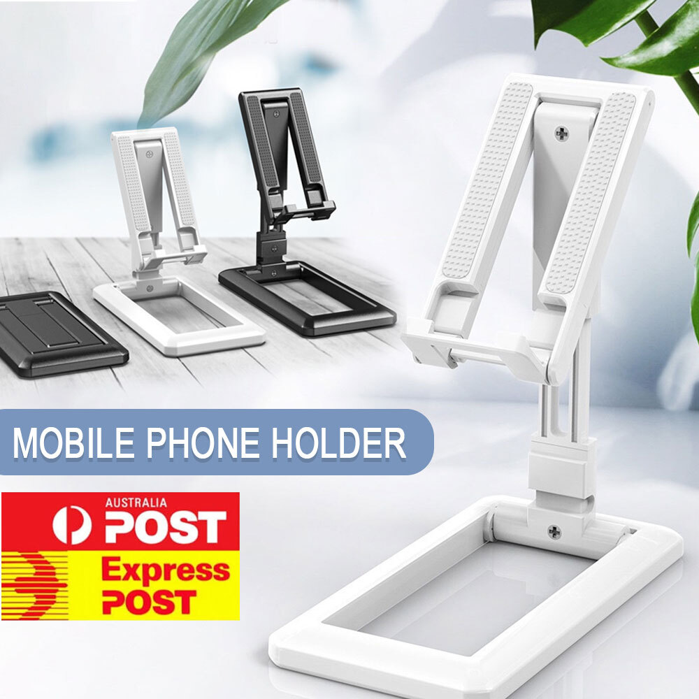 Foldable Adjustable Universal Desk Stand Holder For Mobile Phone Tablet Fits IOS