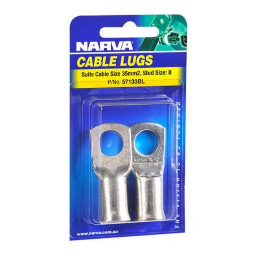 Narva Cable Lug 35mm2 8mm Stud Flared End - 57133BL Car Wiring Adapter Auto Part