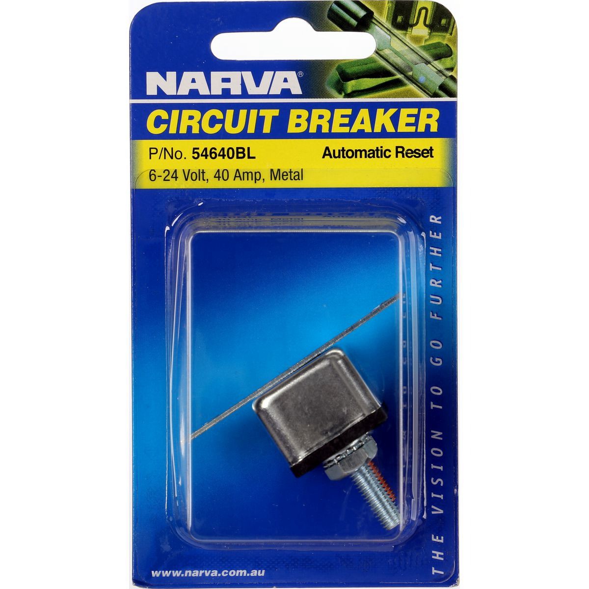 Narva Circuit Breaker Auto Reset 40A 1 Pce - 54640BL Car Wiring Adapter