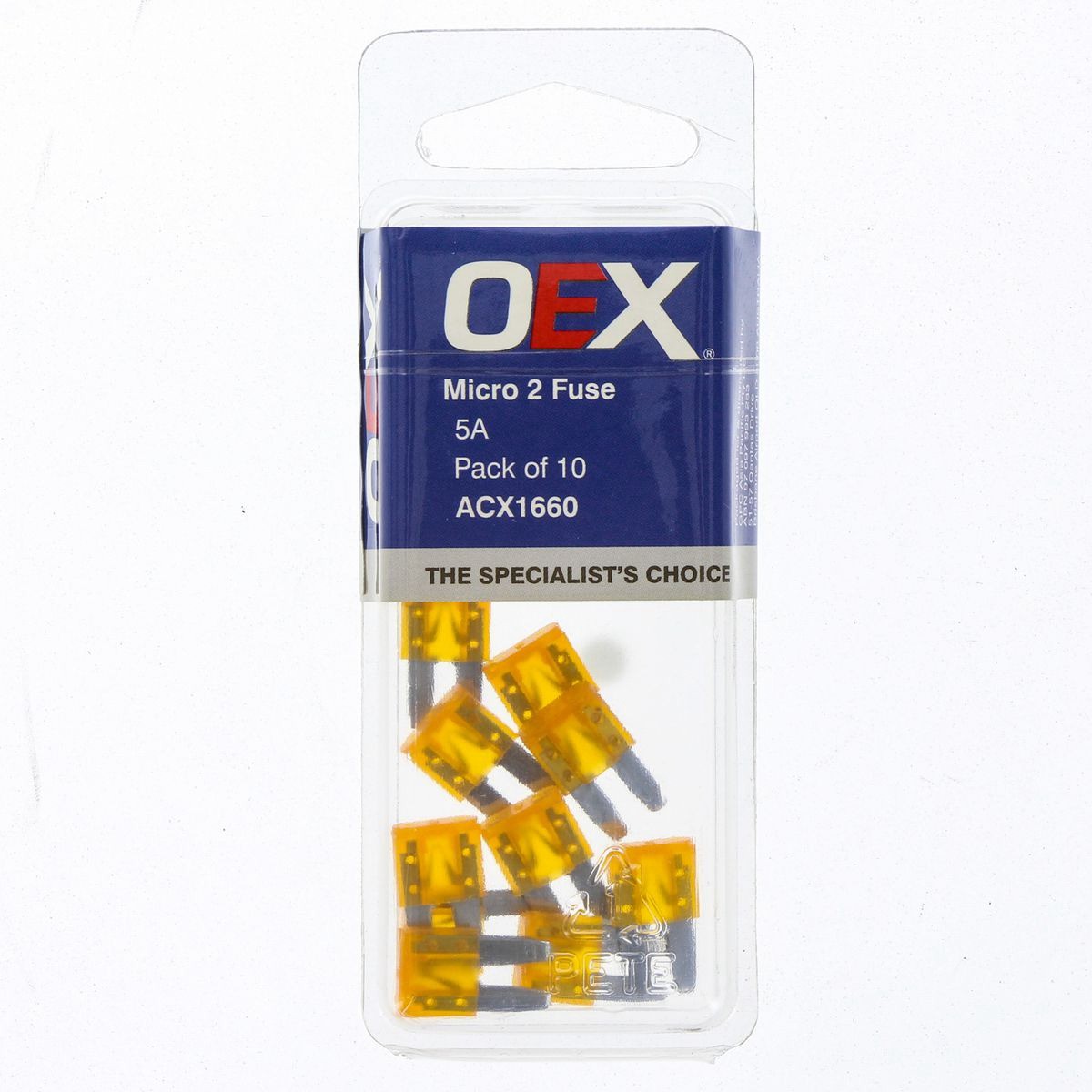 OEX Micro 2 Blade Fuse, 5A Tan - Pack of 10 - ACX1660
