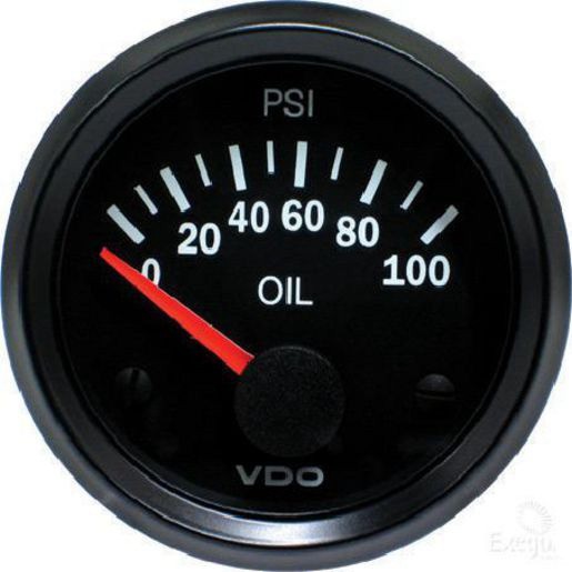 VDO Pressure Gauge Electric 12V (0 - 100 psi) - 350010021 Auto