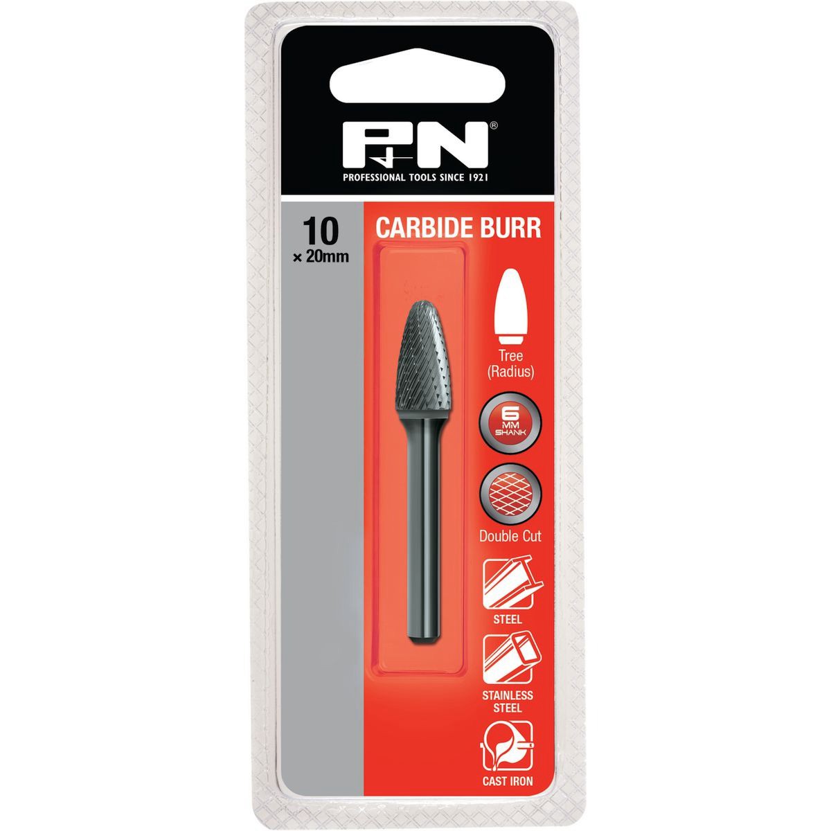 Sutton Workshop Double Cut Carbide Burs - Tree Shape (Radius) - 918TR10206 Auto