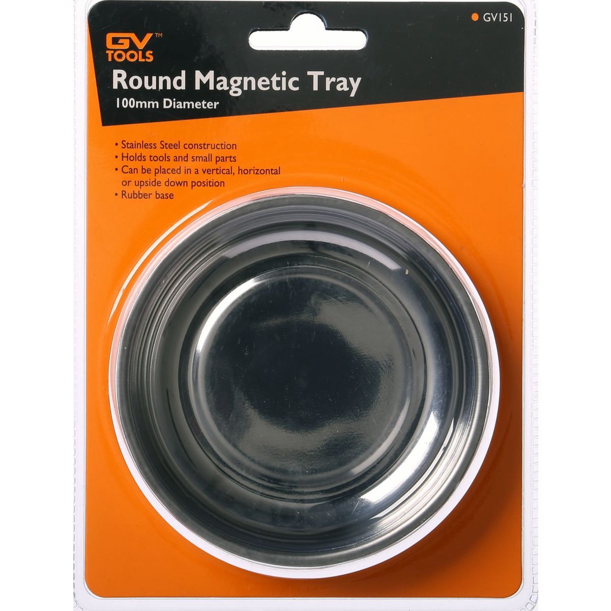 GV Tools Round Magnetic Tray 100mm - GV151 Auto Part Workshop Tool