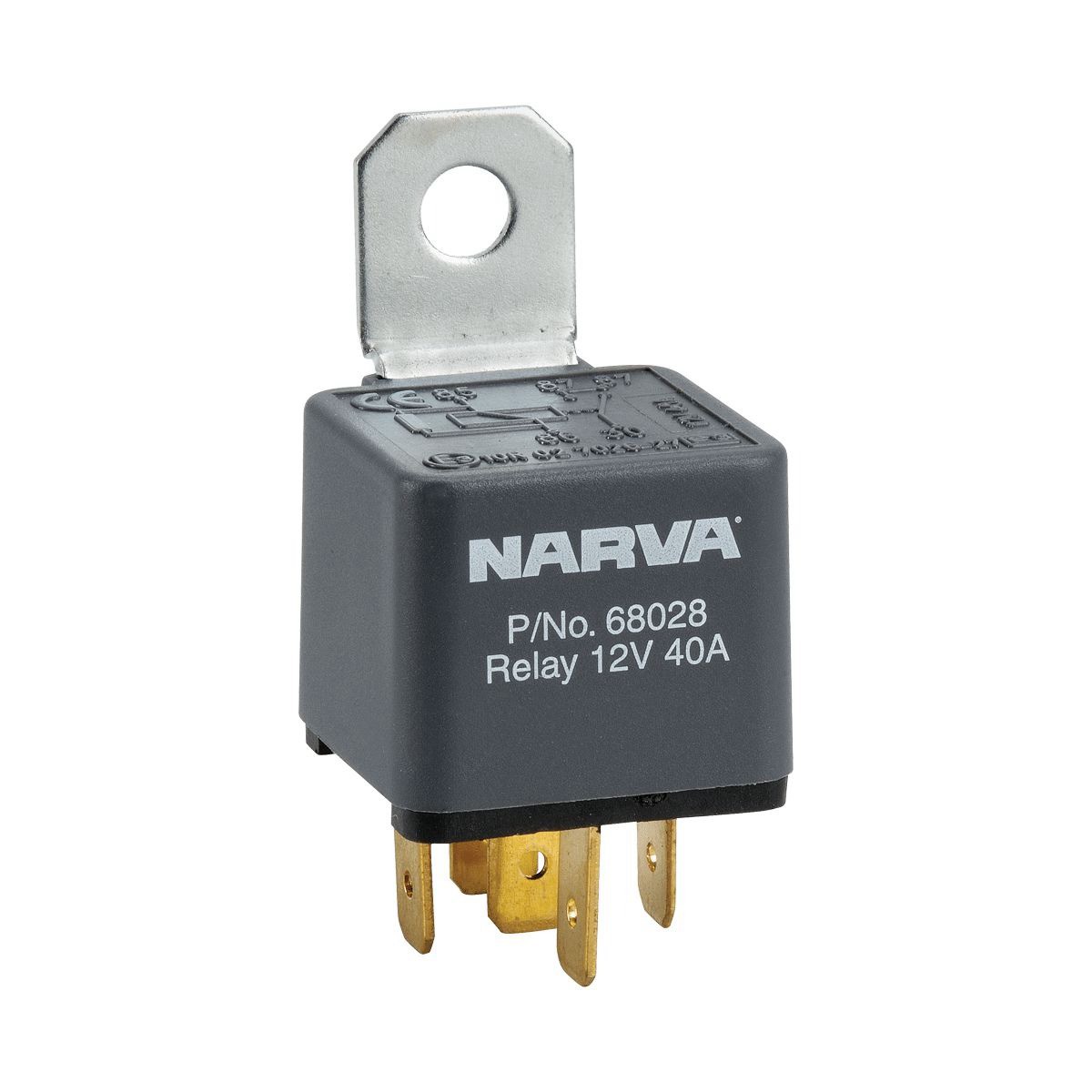Narva 12v Relay 40A 5 Pin With Resistor - 68028BL Car Wiring Adapter Auto Part