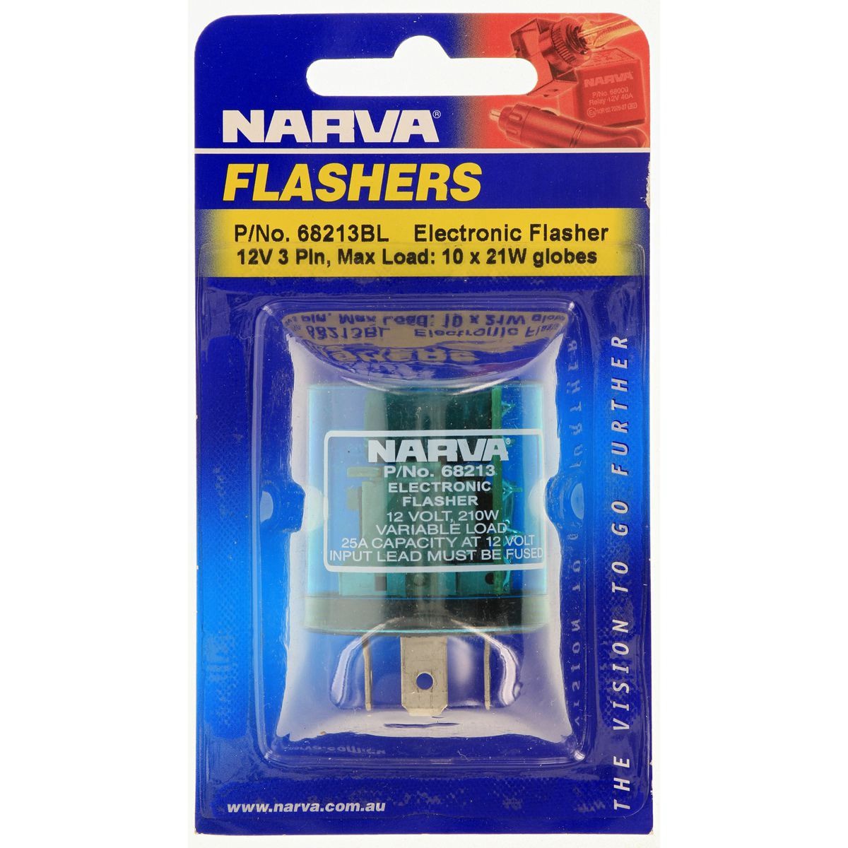 Narva Electronic Flasher 12V 3 Pin - 68213BL Car Wiring Adapter Auto Part