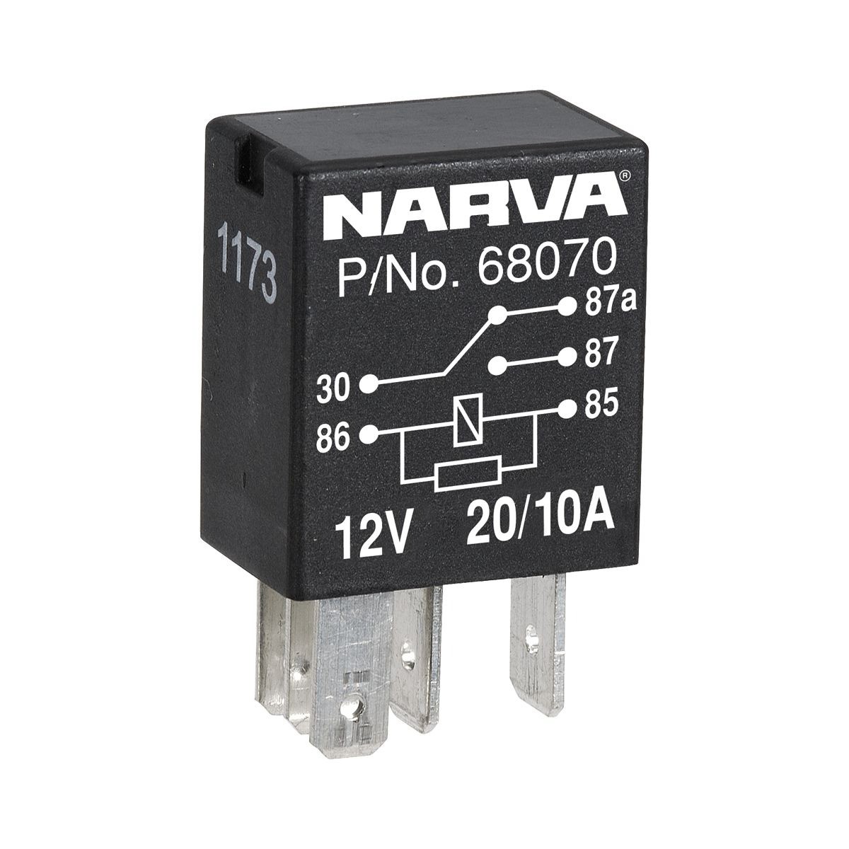 Narva Relay 12V 20/10A Micro 5 Pin Change Over - 68070 Car Wiring Adapter