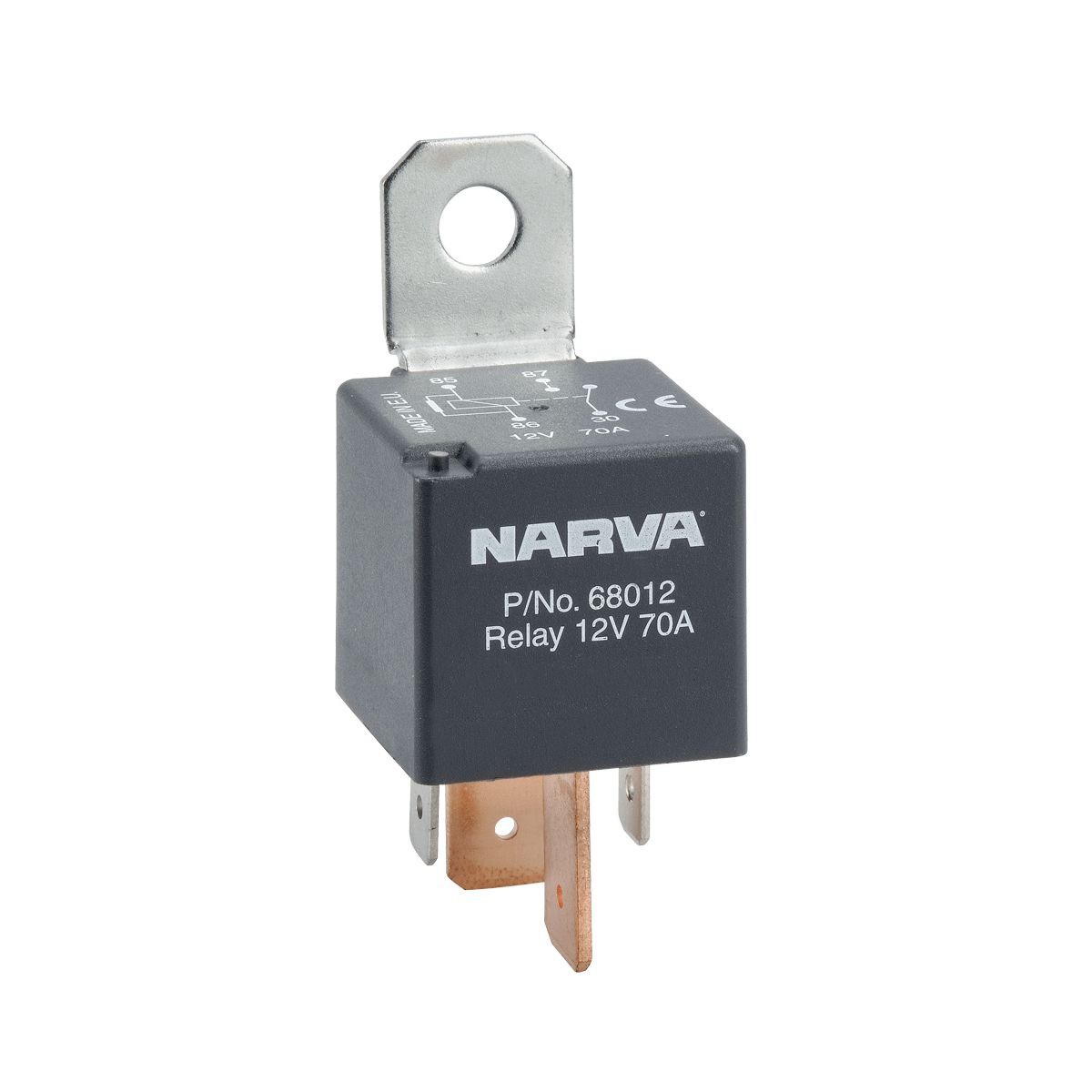 Narva 12v Relay 4 Pin 70A With Resistor - 68012BL Car Wiring Adapter Auto Part