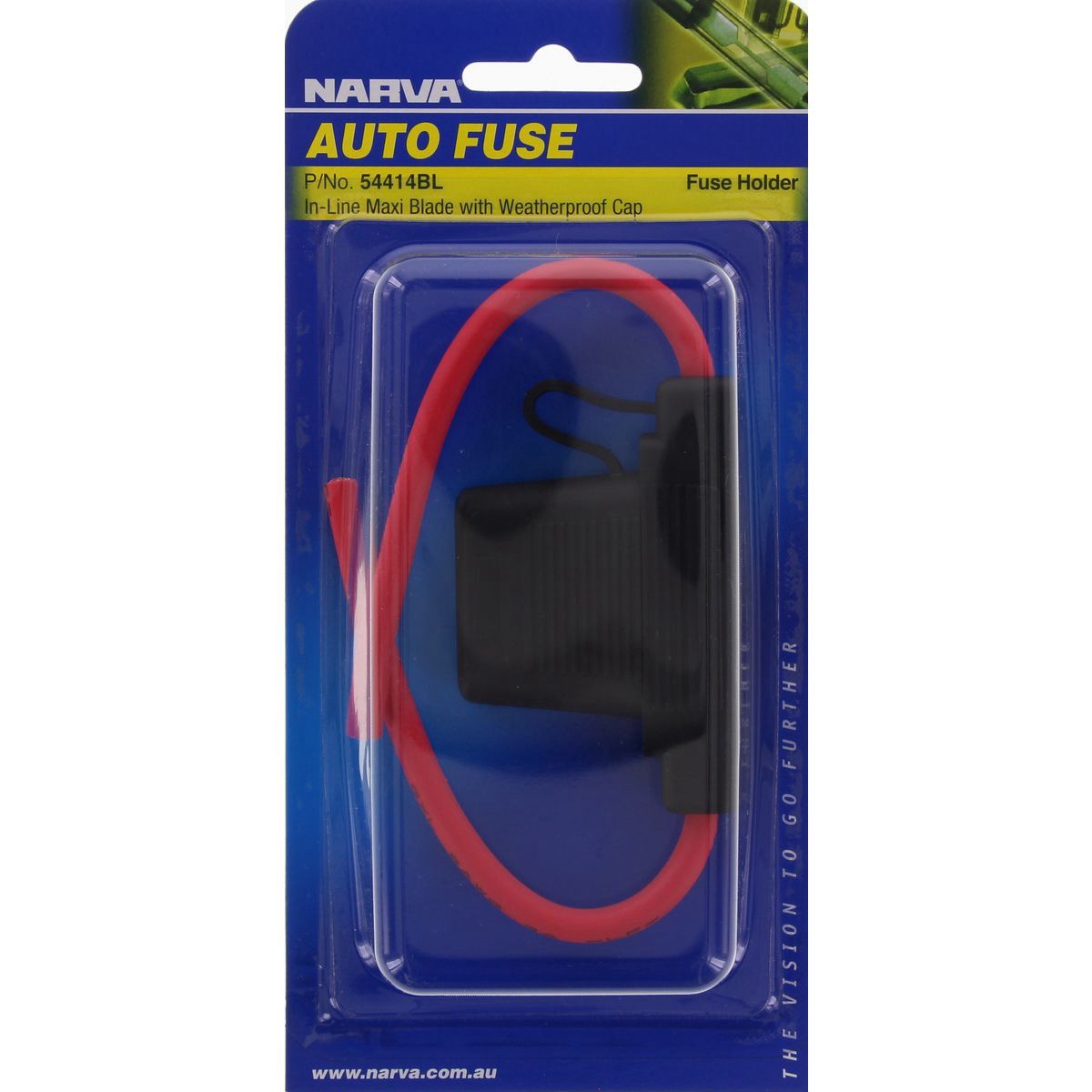 Narva In Line Maxi Blade Fuse Holder 1 Way 60A 1 Pce - 54414BL Car Wiring