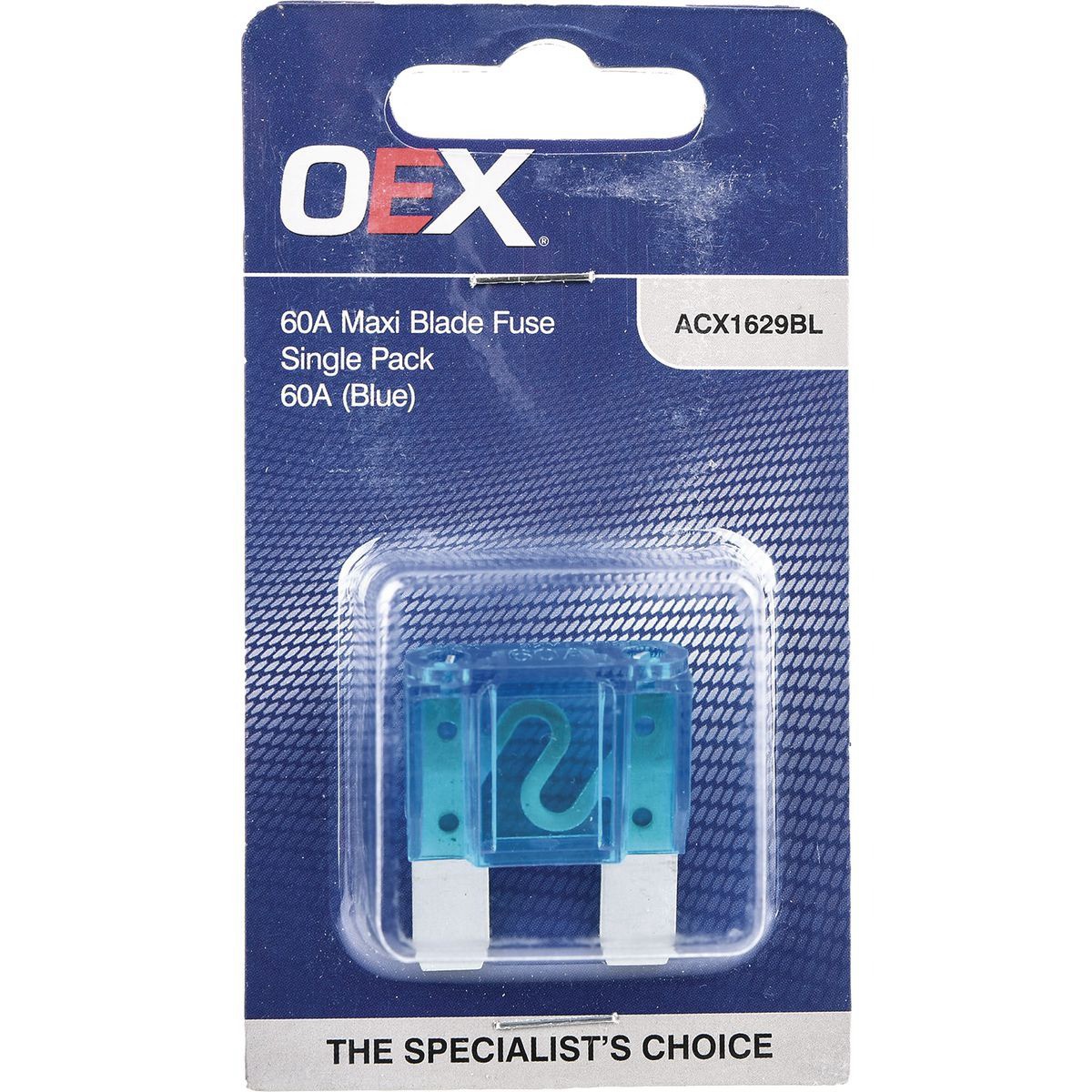 OEX Maxi Blade Fuse, 60A Blue - Single Pack - ACX1629BL Car Wiring Adapter