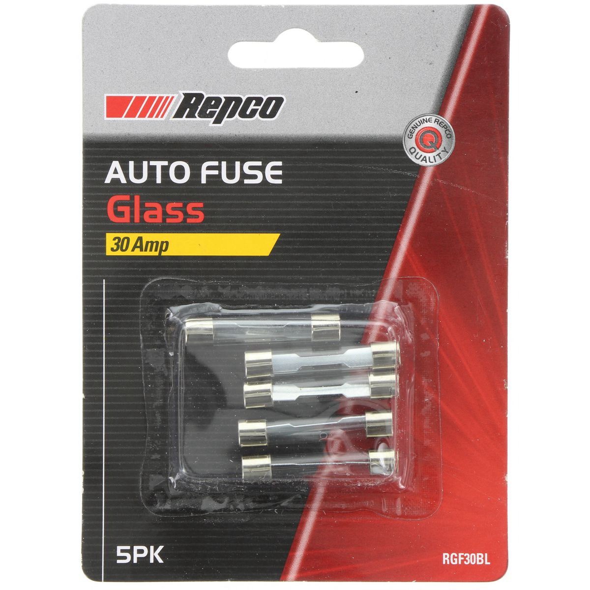 Repco Glass Fuse Pack 30A 5 Pce - RGF30BL Car Wiring Adapter Auto Part