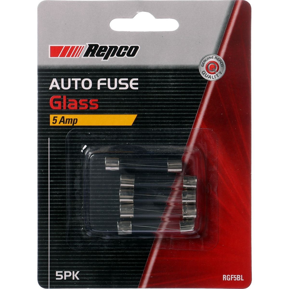 Repco Glass Fuse Pack 5A 5 Pce - RGF5BL Car Wiring Adapter Auto Part