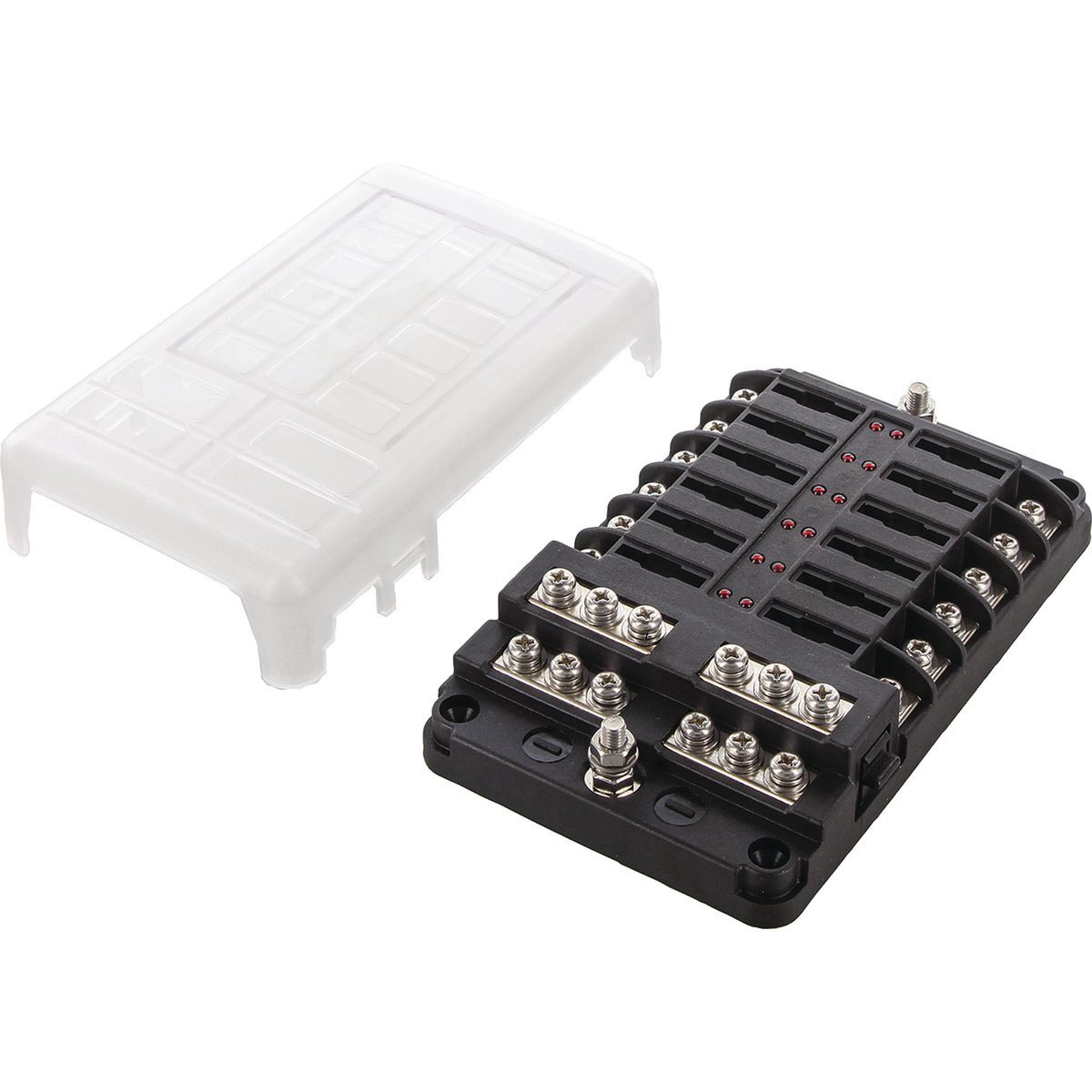 OEX Fuse Box, Standard Blade, 12 Way, Maximum total Amperage 150A at 12V, Negati