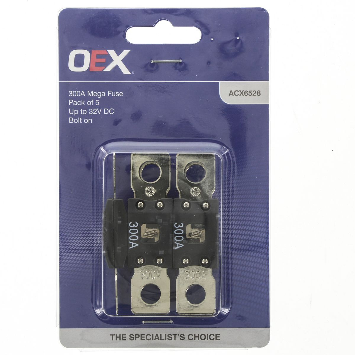 OEX Mega Fuse, 300A Bolt On - Pack of 5 - ACX6528 Car Wiring Adapter