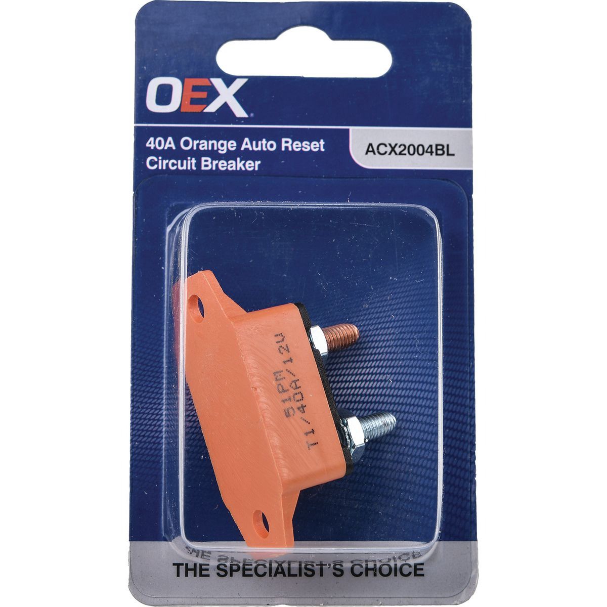 OEX 40A Orange Auto Reset Circuit Breaker - Single - ACX2004BL Car Wiring