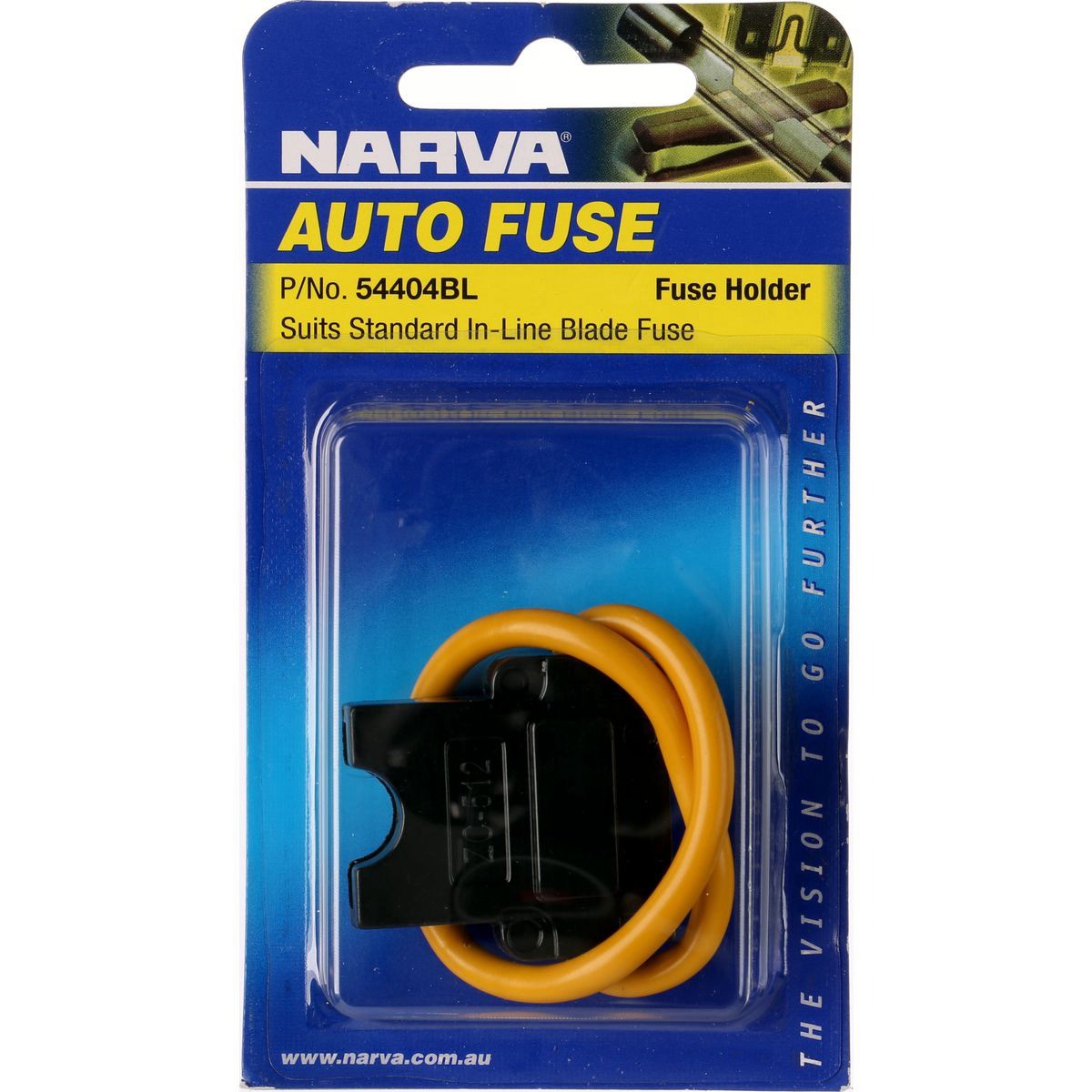 Narva In Line Standard Blade Fuse Holder 1 Way 30A 1 Pce - 54404BL Car Wiring