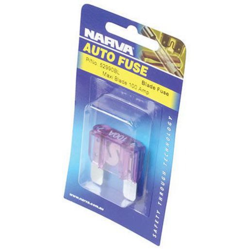 Narva Maxi Blade Fuse 100A Violet 1 Pce - 52990BL Car Wiring Adapter Auto Part