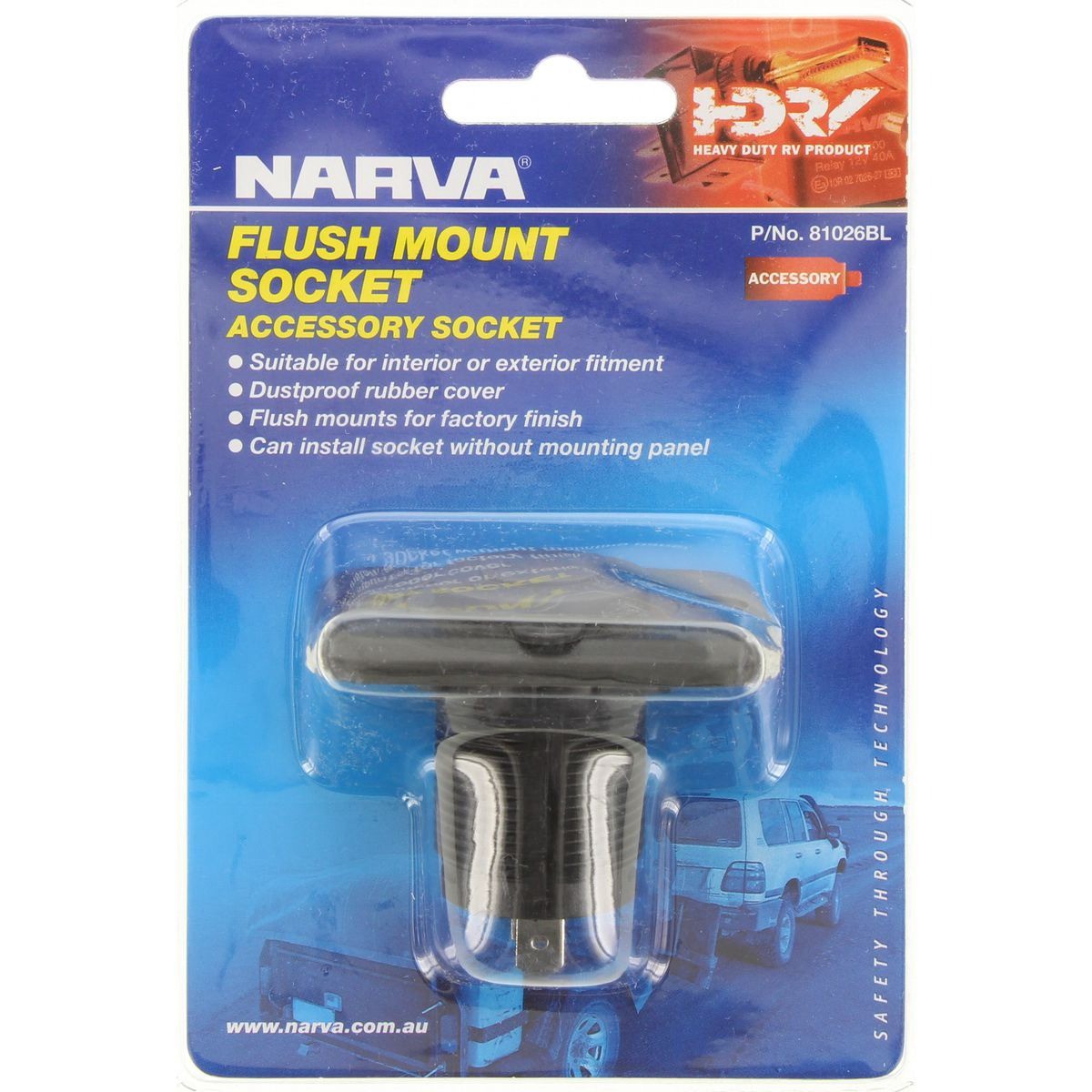 Narva Cigarette Lighter Socket - 81026BL