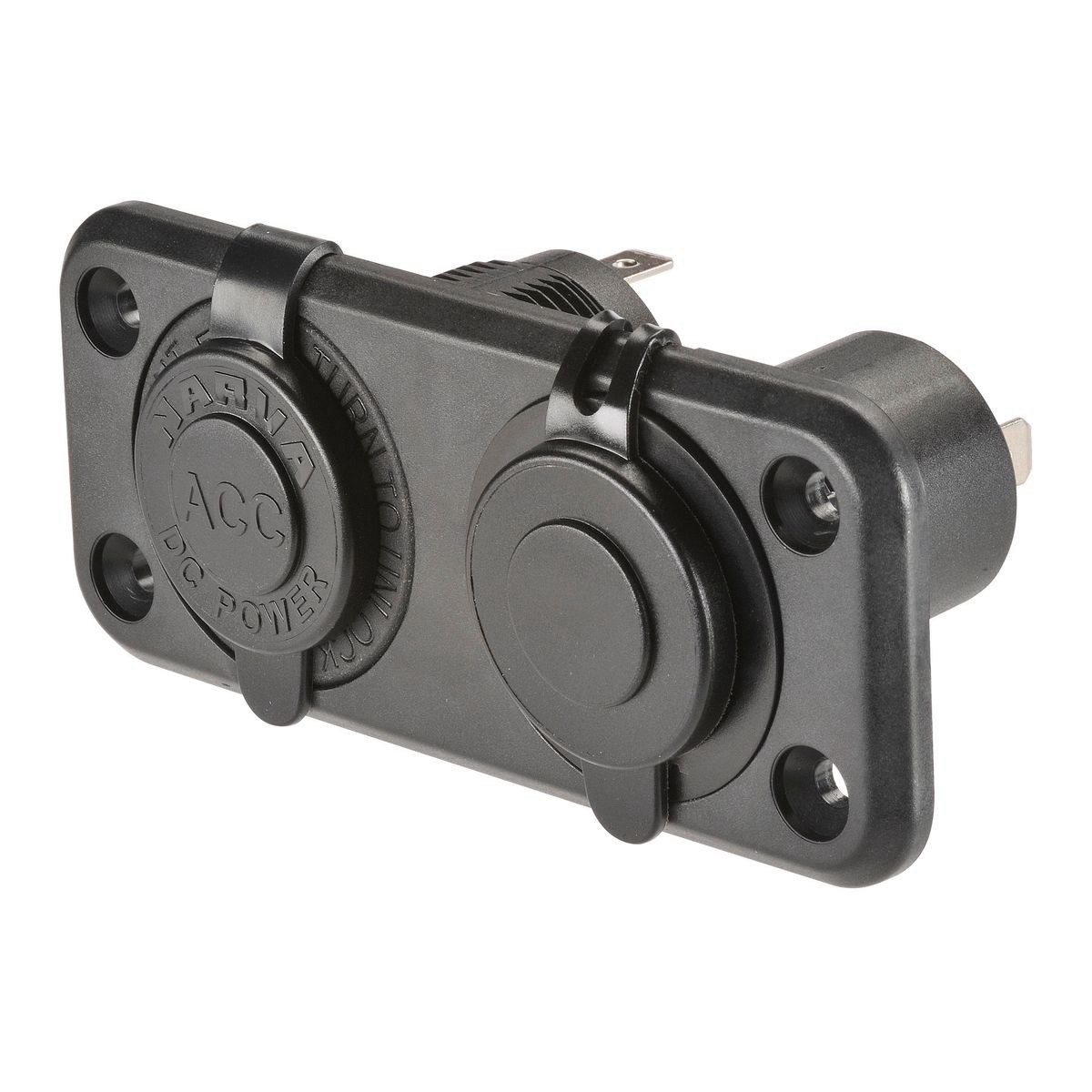Narva Acc/Usb A+ Usb C Twin Socket F Twin Flush Mount (Black) - 81170BL Auto