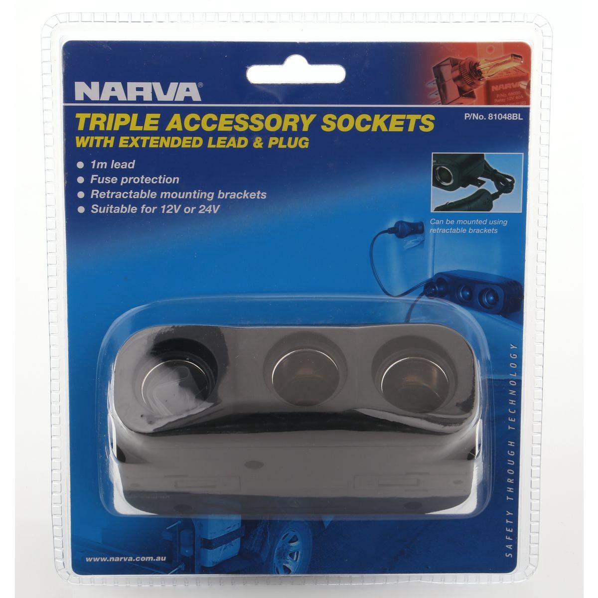 Narva Accessories Socket & Plug - 81048BL Workshop Tool Auto Part