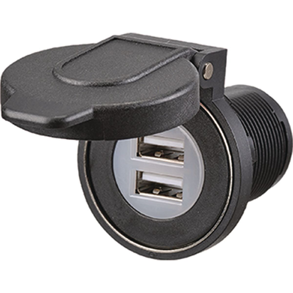 Narva Dual USB Socket with Magnetic Dust Cover - 81108BL Car Charger Auto Part