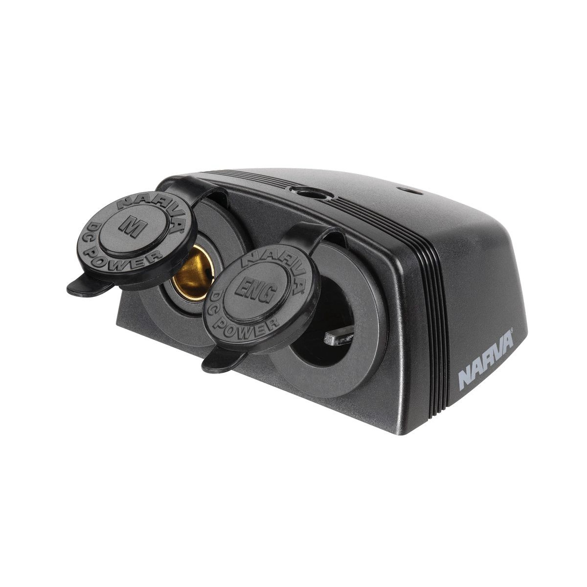 Narva Heavy Duty Twin Surface Mount Merit / Engel Type Sockets - 81166BL 4WD