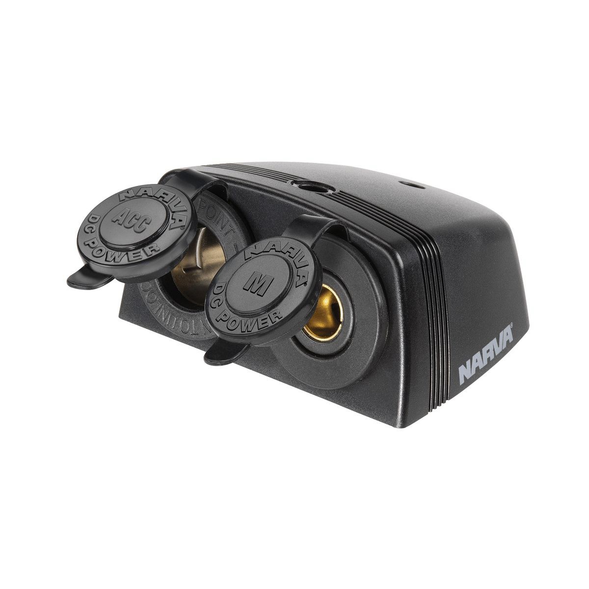 Narva Heay Duty Twin Surface Mount Accessory/Merit Sockets - 81164BL 4WD