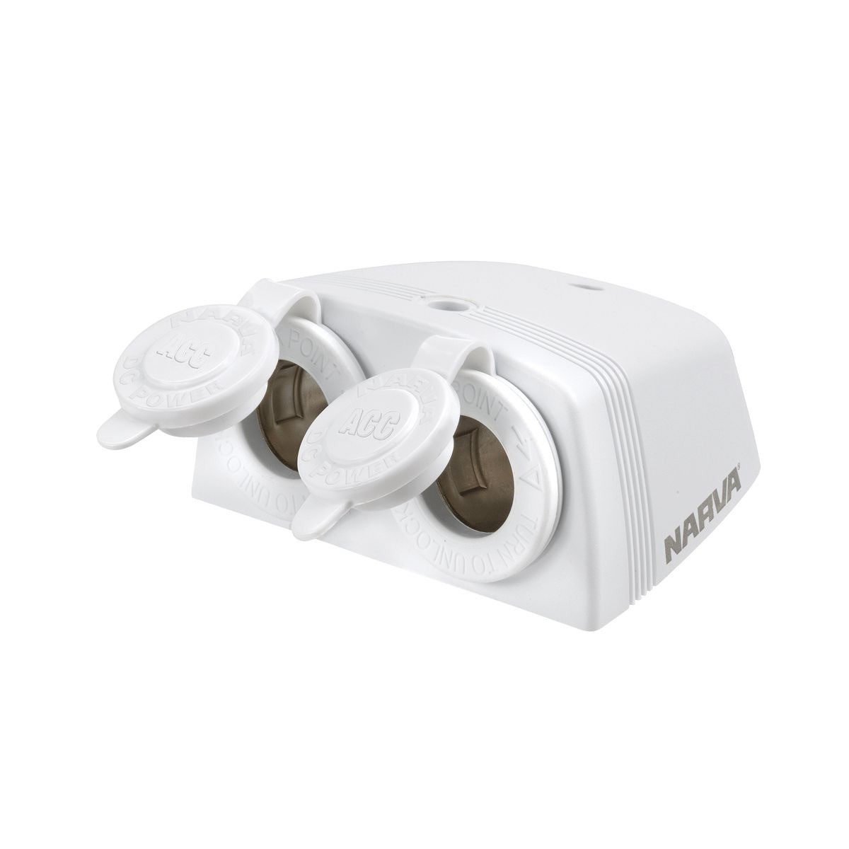 Narva Accessories Socket Twin - White - 81160WBL Workshop Tool Auto Part