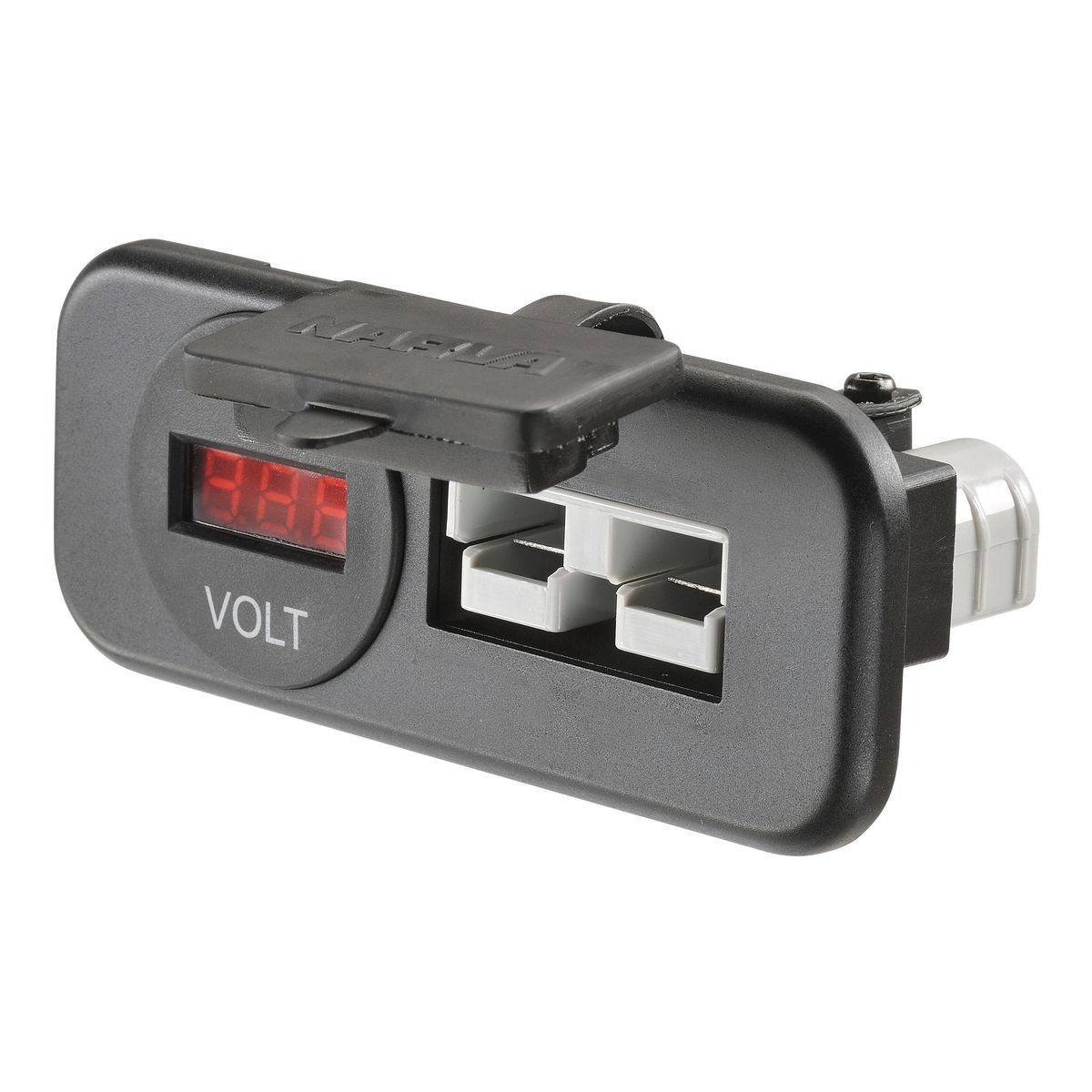 Narva HDRV 50A Voltmeter, Twin Socket, Flush Mount with Covers - 81153BL 4WD