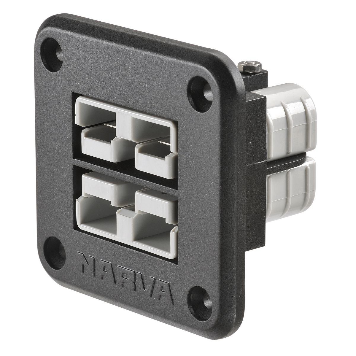 Narva HDRV Dual Flush Mount 50A Connector with Covers - 81112BL Car Wiring 4WD